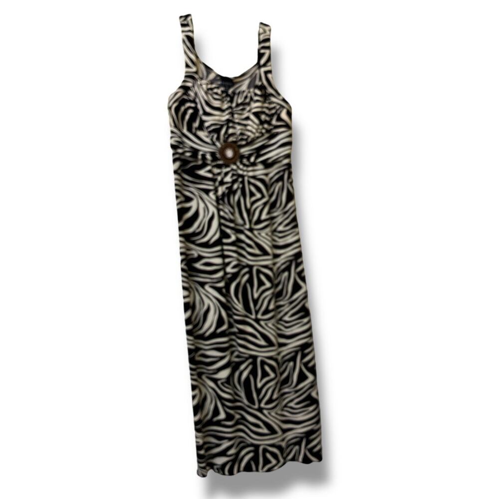 Y2K En Focus Brown Sleeveless Empire Waist Maxi Dress size 14W - Picture 2 of 8